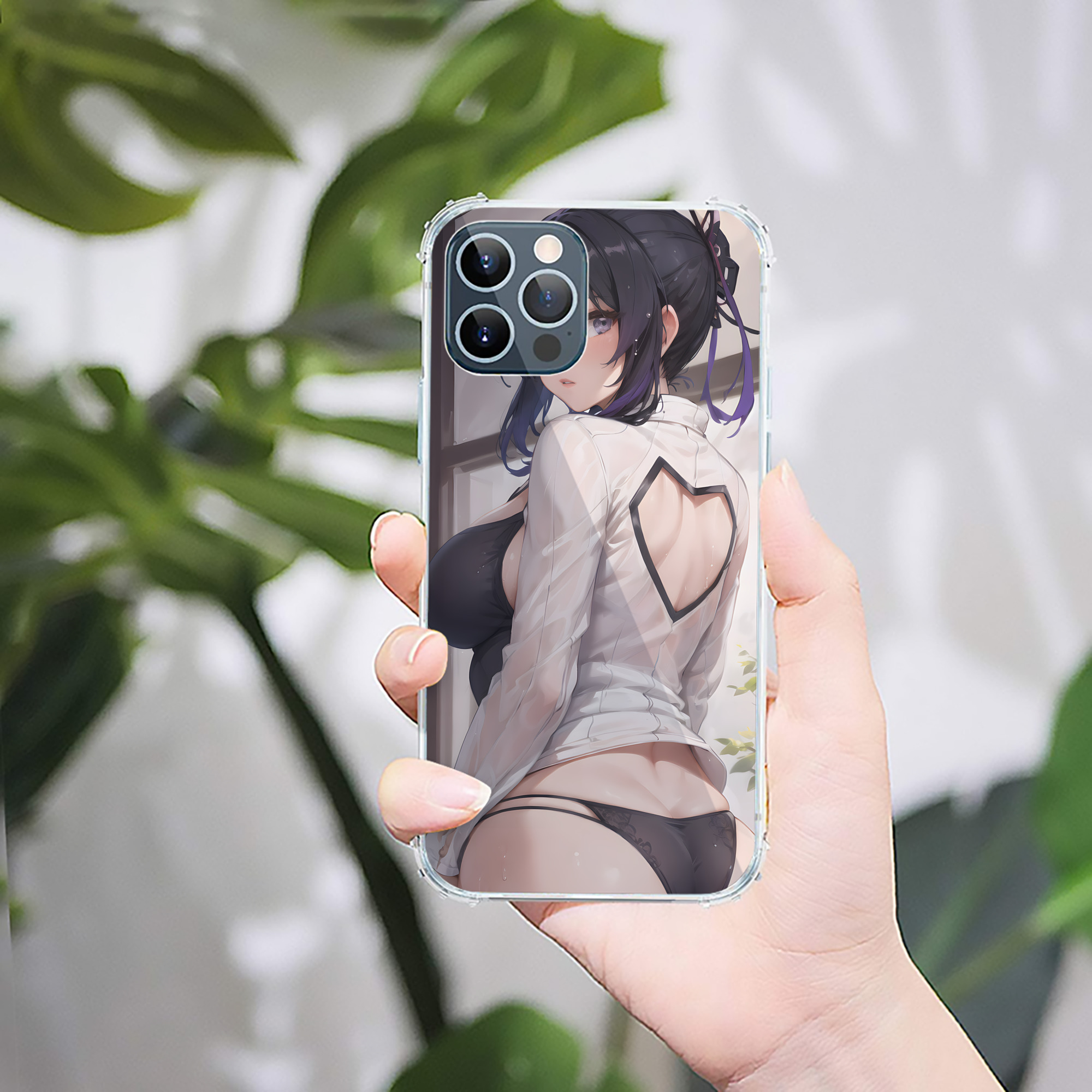 （画像用） 鬼滅の刃（きめつのやいば）蟲柱-胡蝶 しのぶ／こちょう しのぶ Kochou Shinobu 【iPhone 12シリーズ対応】透明スマホケース（クリアソフトケース）